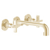 Смеситель для раковины Gessi Inciso 58190#246 встраиваемый в стену золото (внешняя часть)