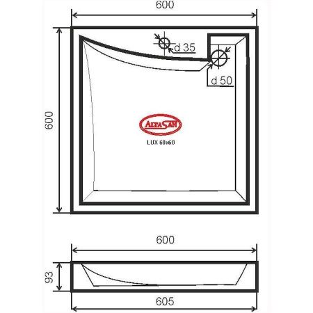 Раковина из искусственного камня Altasan LUX UPP60LUXs 60х60 над стиральной машиной цвет белый 1 отверстие под смеситель