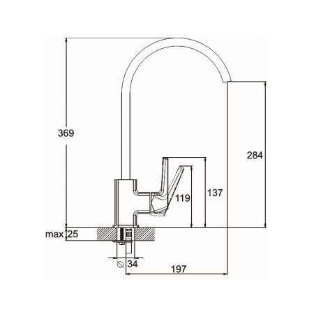 Смеситель для кухни G.Lauf LOF LOF4-A033 на столешницу хром