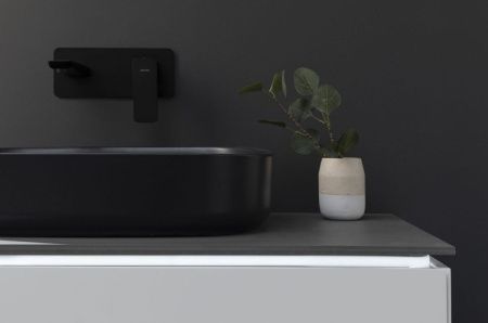 Раковина керамическая Allen Brau Fantasy 4.11022.31 60х40 накладная цвет черный без отверстий под смеситель