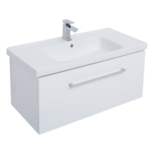 Тумба под раковину Dreja Big Inn 77.0205W 96х43х46 подвесная цвет белый - фото 4