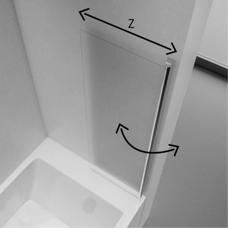 Душевая шторка на ванну New Trendy NEW SOLEO Chrome P-0065 60х140 стекло прозрачное профиль хром ориентация универсальная