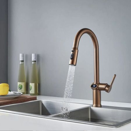 Смеситель для кухни Knotlor KN-100/RB на мойку бронза