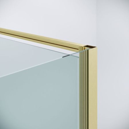 Душевая дверь Niagara Nova NG-45-10ASG 100х195 стекло прозрачное профиль золото