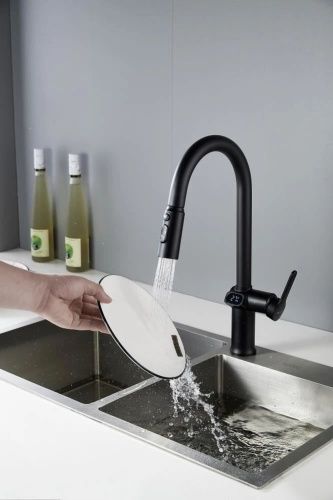 Смеситель для кухни Knotlor KN-100/BL на мойку черный - фото 5