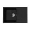 Кухонная мойка Practik PR-735 PR-M-735-004 75х50 цвет черный поверхность глянцевая
