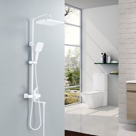 Душевая стойка Shevanik S6136C настенная цвет белый