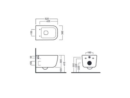 Чаша унитаза подвесная Hatria BIANCA Y1X401*** цвет белый без сиденья смыв торнадо