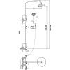 Душевая стойка Agger Thermo A2451244 настенная цвет черный с термостатом