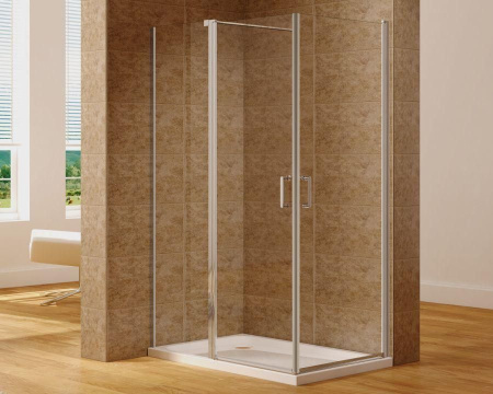 Душевой уголок Aquanet Cinetic AE12-N-120H190U-CT + AE12-N-80H190U-CT 80х120 стекло прозрачное профиль хром глянцевый без поддона