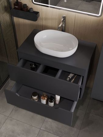 Тумба с раковиной Orange Line Li-80TugMDF+B05-480W 80х50