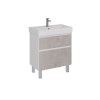 Тумба под раковину LeMark Combi LM03C80T-Beton 70х40 напольная цвет серый/белый