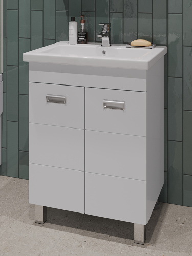 Тумба с раковиной Orange Таис Ta-60TUW+RA 60х45х81 - фото 5