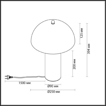 Настольная лампа Odeon Light Rufina (Руфина) 7089/2T