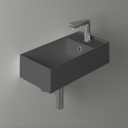 Раковина Simas Agile 50 см AG50 antracite matt*1 подвесная цвет черный матовый