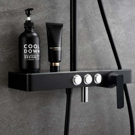 Душевая стойка Melana Male F610501B MALE настенная цвет черный