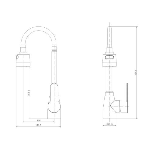 Смеситель для кухни Plstart PL4302 на мойку хром - фото 3