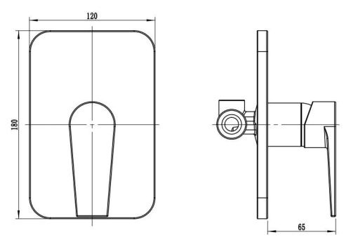 Смеситель для ванны и душа Esko BT83B настенный черный - фото 3