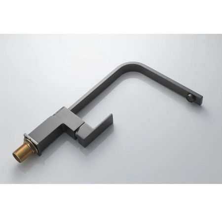 Смеситель для кухни Knotlor STABLE KN-21/GM на мойку вороненая сталь