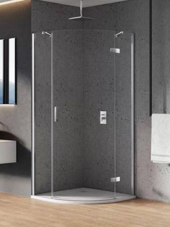 Душевой уголок New Trendy NEW MERANA Chrome K-0325 80х80 стекло прозрачное профиль хром без поддона