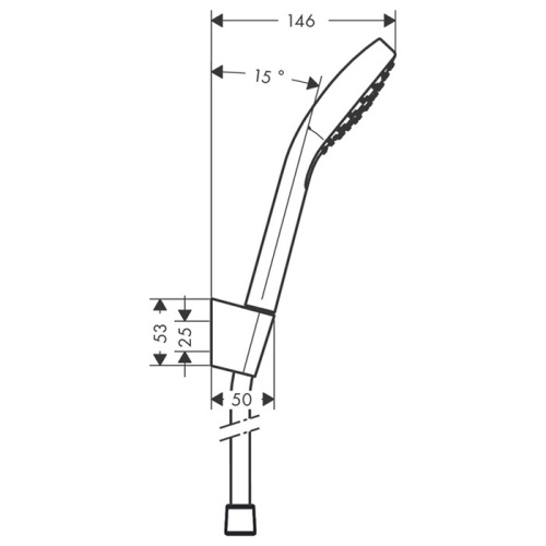 Душевой гарнитур Hansgrohe Croma Select 26412400 настенный хром - фото 2