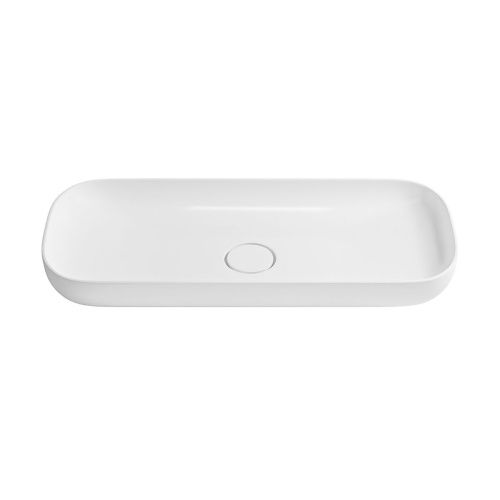 Раковина из сантехнического фарфора Wellsee Croquis 150310000 90х40 накладная цвет белый без отверстий под смеситель