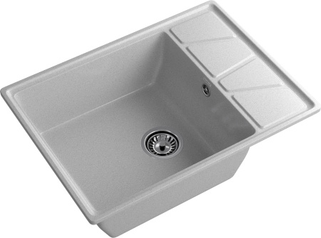 Кухонная мойка Granfest Vertex V-680L серый 68х50 цвет серый поверхность матовая