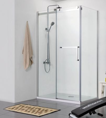 Душевой уголок Azario Vancouver AZ-NKF1131L 1000 120х100 стекло прозрачное профиль серебро без поддона