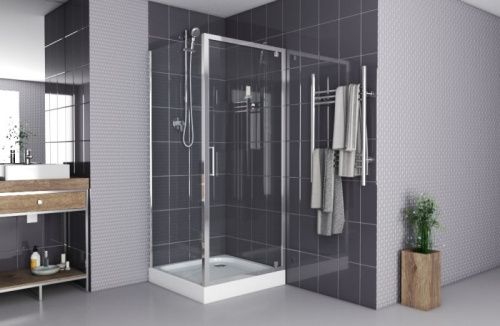 Душевой уголок Bravat Drop BS090.2110A 90х90 стекло прозрачное профиль хром без поддона - фото 2