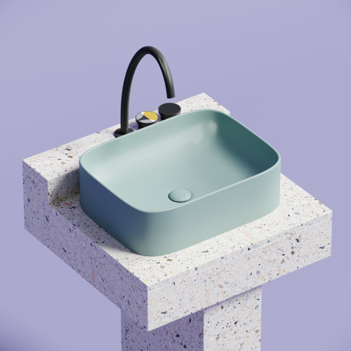 Раковина Ceramica Nova ELEMENT 51 см CN6052MLG накладная цвет зеленый матовый - фото 5