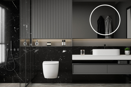 Унитаз подвесной Abber Bequem AC1100MW белый матовый с сиденьем микролифт безободковый каскадный смыв