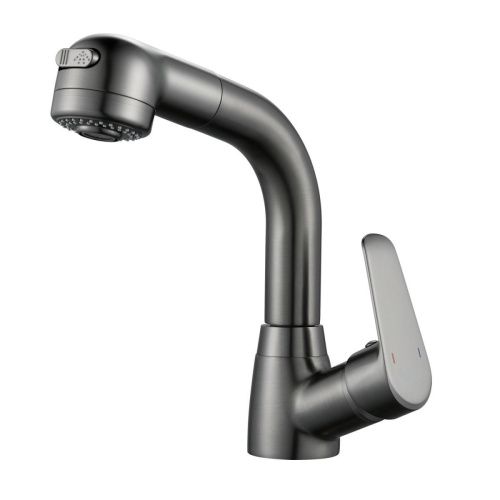 Смеситель Raffine F291T на раковину оружейная сталь