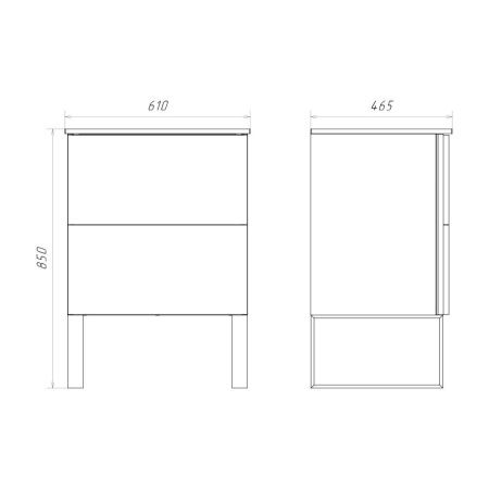 Тумба с раковиной Comforty 00-00019361CF 60х50