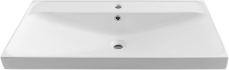 Раковина керамическая Aquanet Flash 00333269 92х47 полувстраиваемая цвет белый 1 отверстие под смеситель