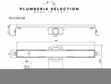 Душевой лоток Plumberia Selection PSL LINEAR PSL50MT 50х5 нержавеющая сталь