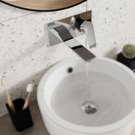 Смеситель для раковины Wasserkraft Lopau 3200 3230 встраиваемый в стену хром