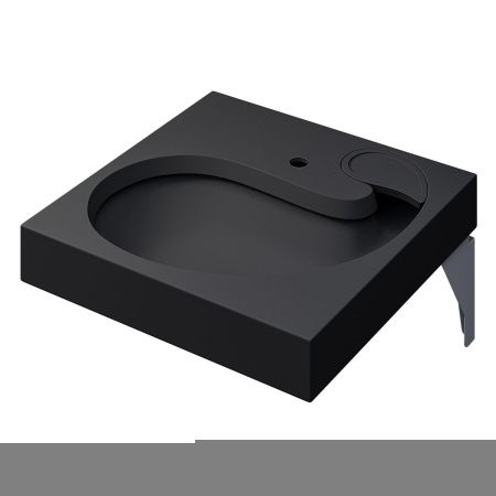 Раковина из искусственного камня Uperwood Comforty 2930205138 60х60 над стиральной машиной цвет черный