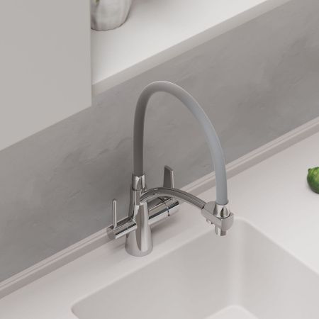 Смеситель для кухни Sancos Eri SC4001CH на мойку хром/серый