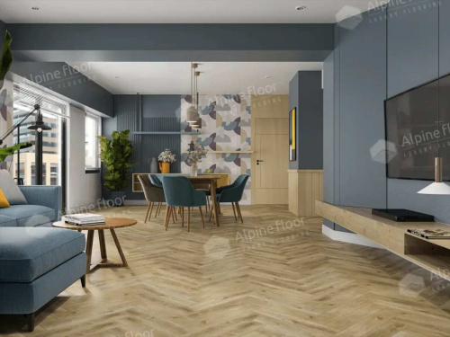 Кварцвиниловая плитка Alpine Floor Parquet LVT ECO 16-32 Дуб Кастор Дуб Кастор толщина 0.25 см 43 класс 590х118 - фото 2