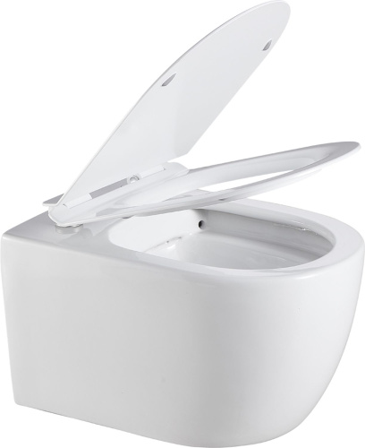 Унитаз подвесной Logan 00261951 белый с сиденьем микролифт безободковый каскадный смыв - фото 4
