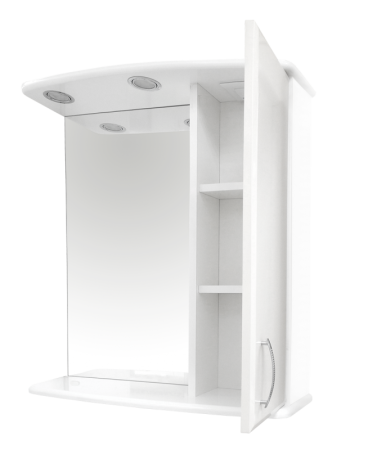 Зеркало-шкаф Misty Зеркала-шкафы Э-Аст04060-01СвП 60х70 подвесной цвет белый