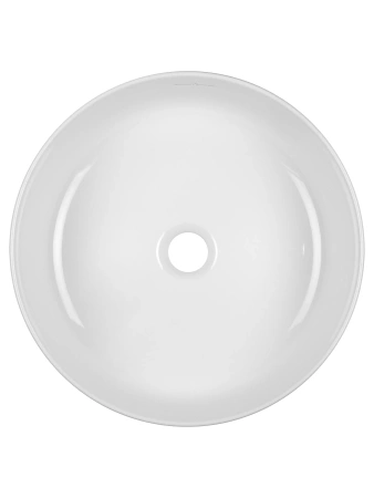 Раковина из сантехнического фарфора Wonzon & Woghand Erie WW-RN4076-GW 40х40 накладная цвет белый без отверстий под смеситель