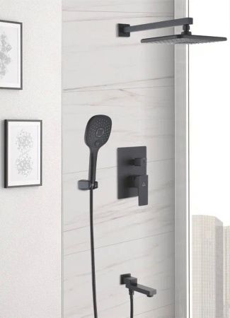Душевая система Rose R2835H встраиваемая в стену цвет черный