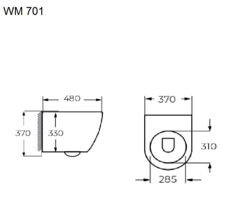 Унитаз Relisan WM 701 Гл000026449 белый с сиденьем микролифт безободковый каскадный смыв
