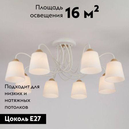Люстра потолочная Eurosvet Betty (Бетты) 70062/8 белый