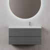 Тумба под раковину Sancos FOLK FL100RGS 100х40 подвесная цвет серый