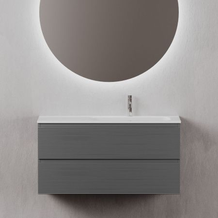 Тумба под раковину Sancos FOLK FL100RGS 100х40 подвесная цвет серый