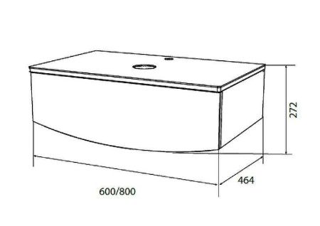 Тумба под раковину 1MarKa Nega Ц0000002812 60х50 подвесная цвет белый