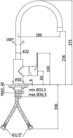 Смеситель для кухни Paffoni Green GR180CR на мойку хром