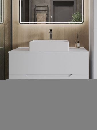 Тумба с раковиной Orange Line Li-100TuwMDF+B04-500W 100х50